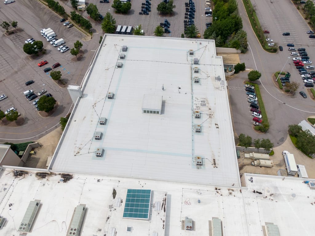 aerial view of epdm roofing