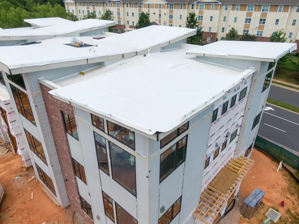 new TPO roof install