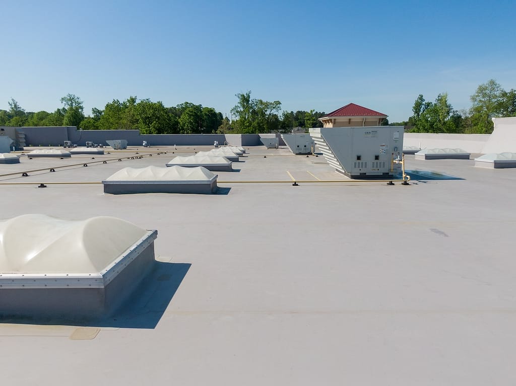 large white commercial pvc roofing chesterbrook pa