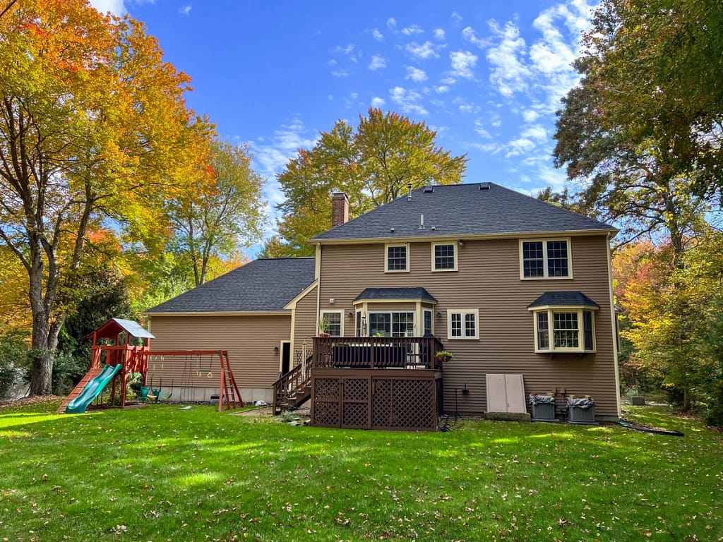 hip roof backyard