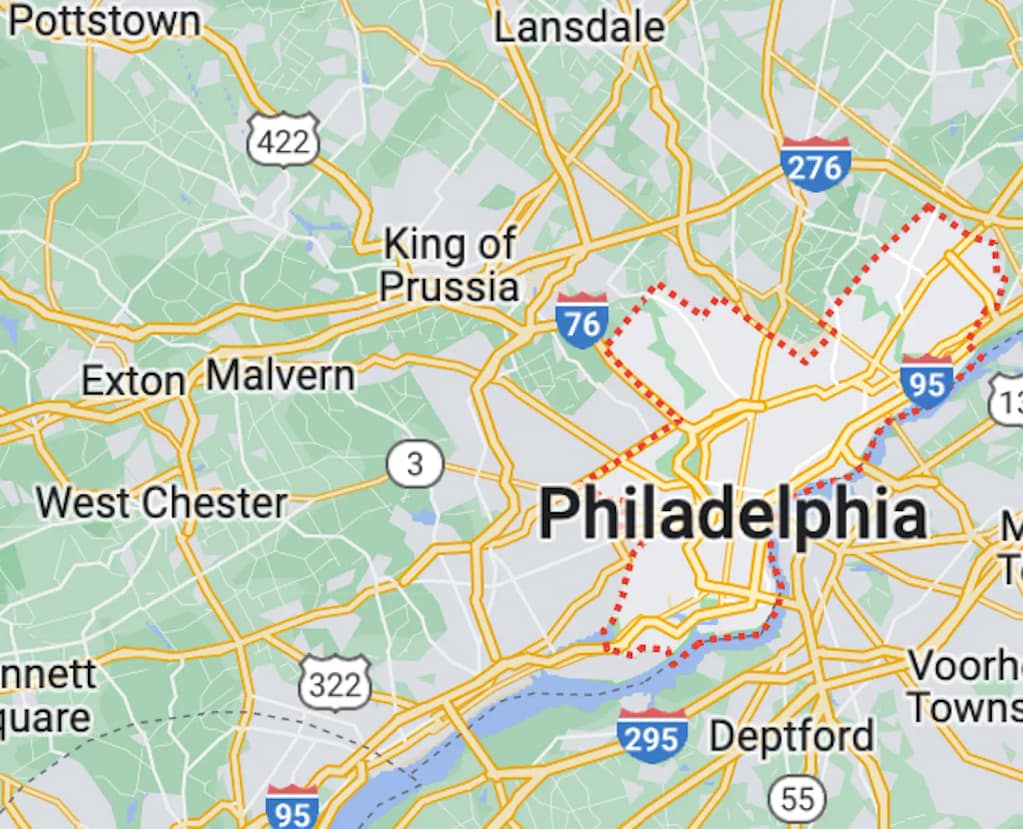 map of philadelphia