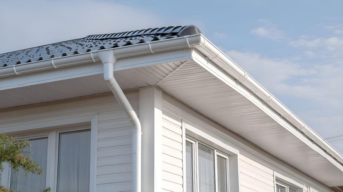 rain gutter system and fascia trim