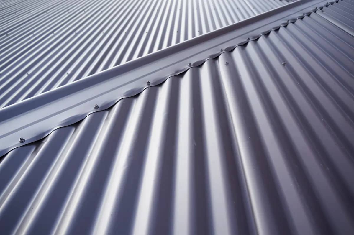 shiny corrugated metal roof