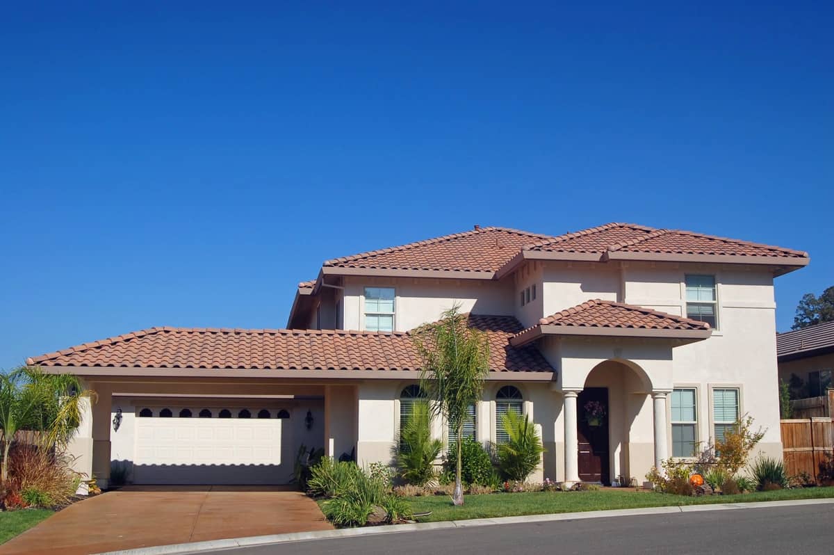 suburb home tile roof