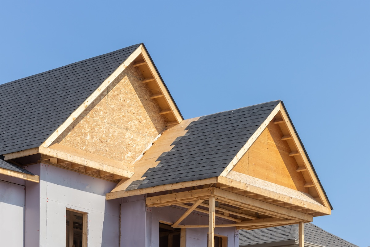 Partial residential roof installation