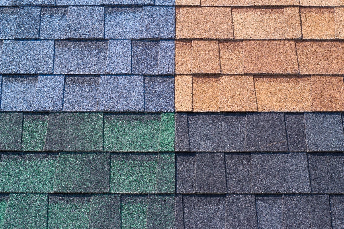 Different colored shingles