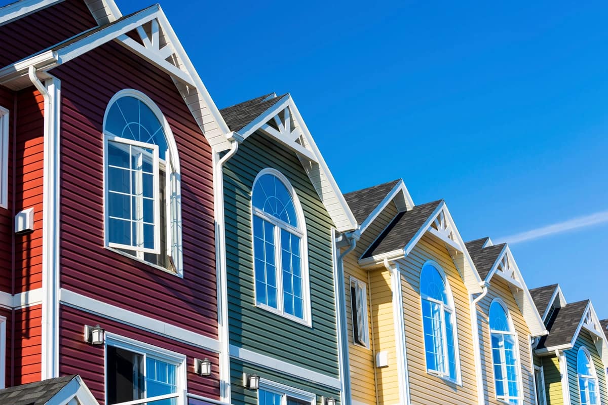 multicolored vinyl siding