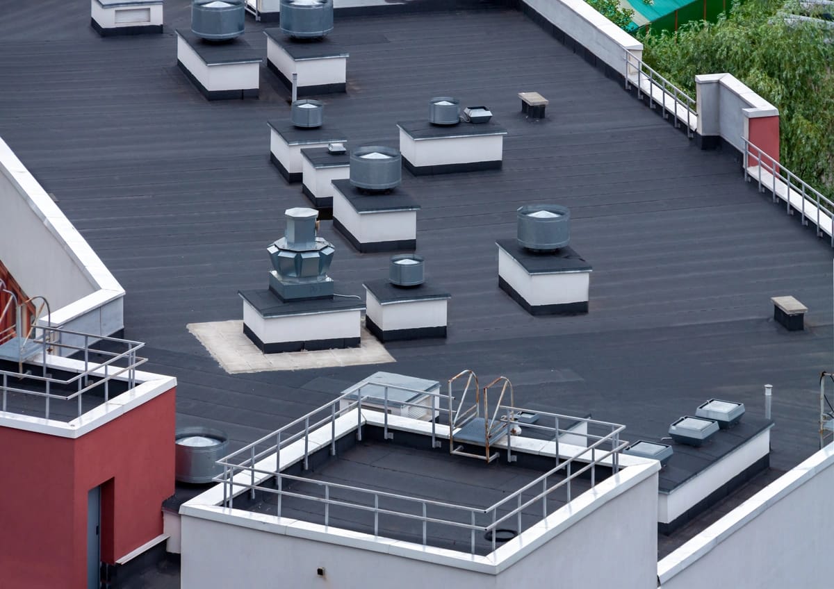 black built up roof