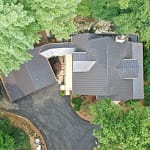 New metal roof installation