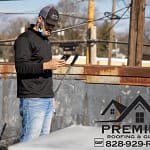 Commercial roofing inspection, Premiere Roofing in North Carolina.