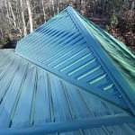 green corrugated metal roof