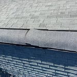 roof flashing damage on shingles