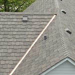 Close up of sleek composite roof