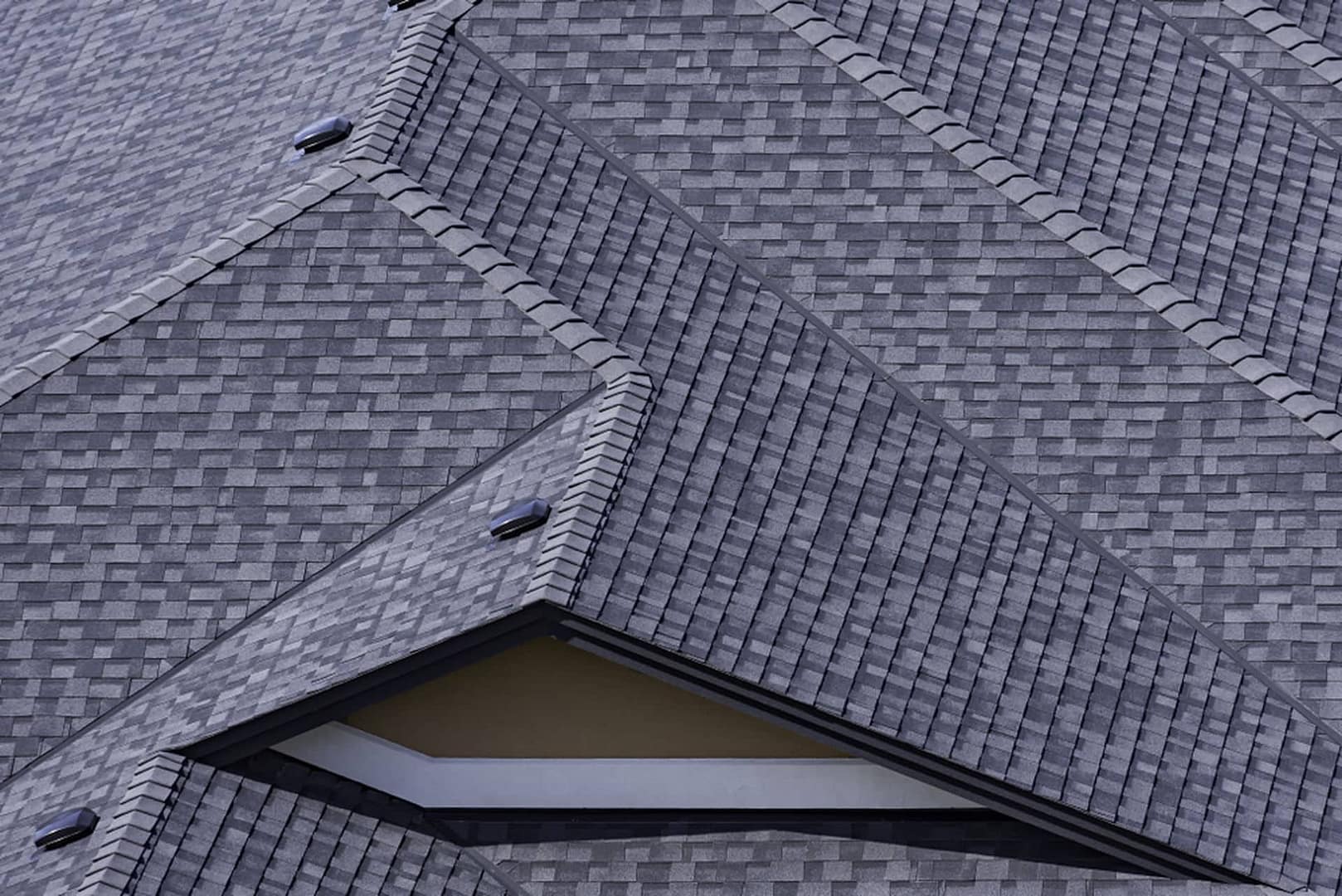 aerial view of roof with asphalt shingles #2