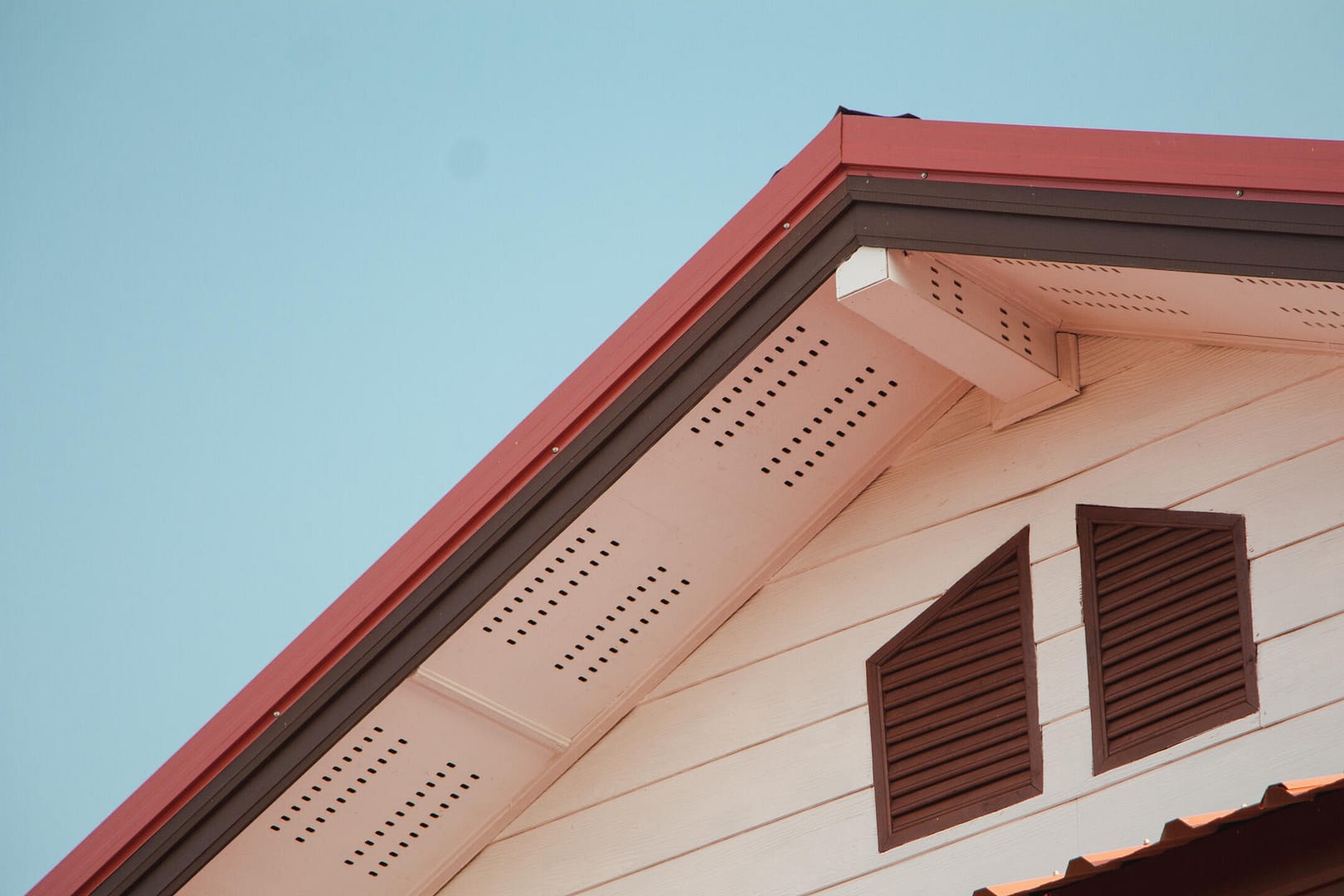 roof ventilation-soffit vents and wall vents near attic for ventilation