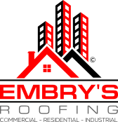 Embry's Roofing logo - red and black
