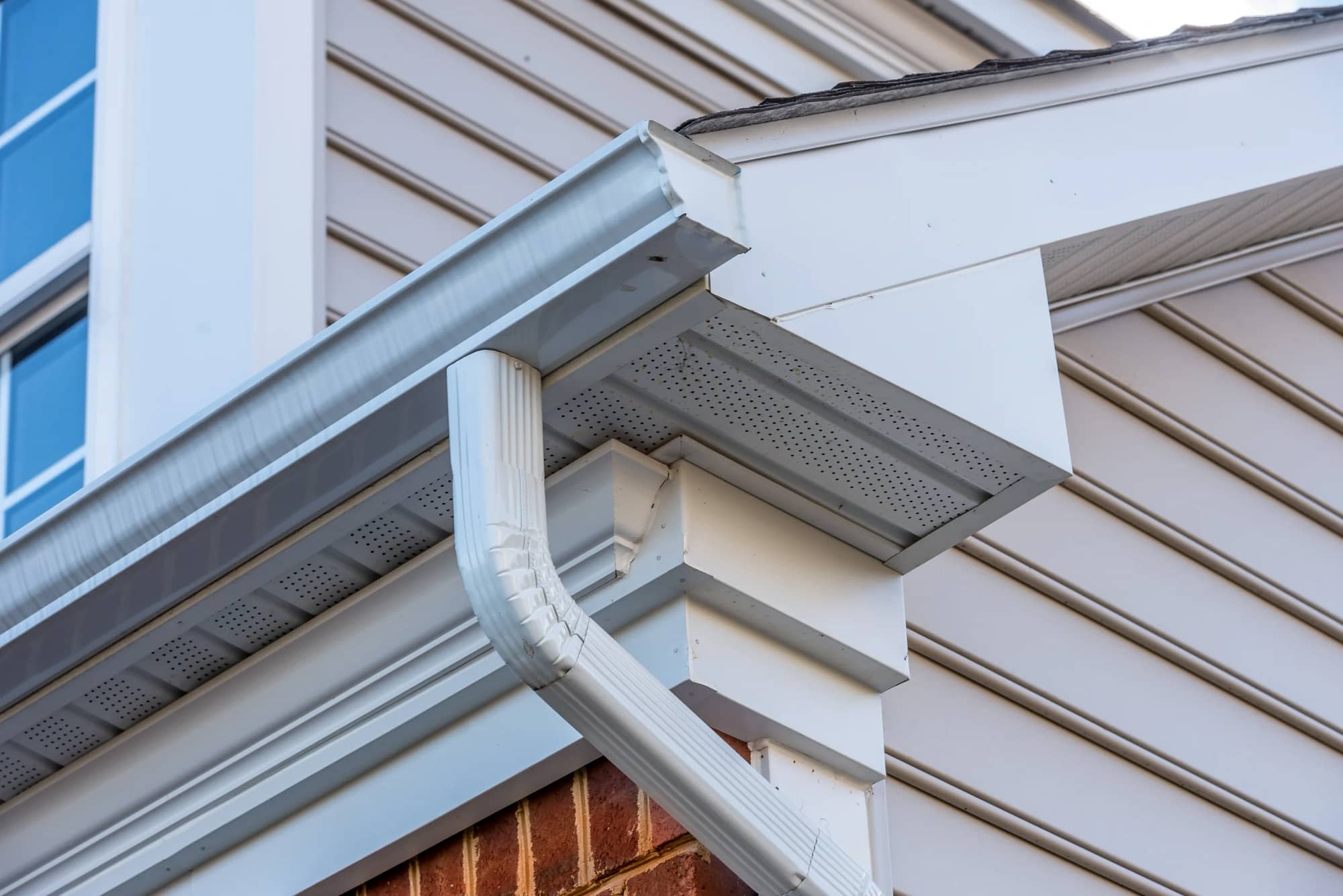 gutter system on a home