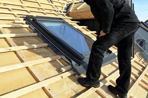 Family decides to replace skylight along with roof.