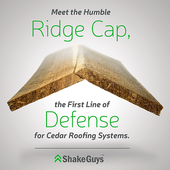 Cedar Roof Ridge Caps