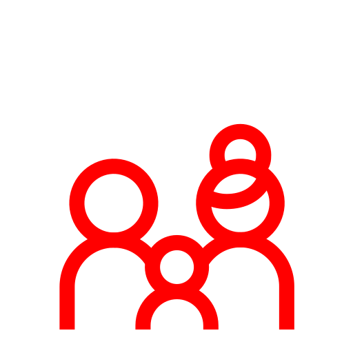 Home icon - red and white