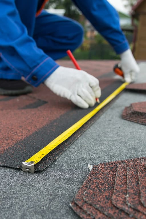 measuring asphalt shingles