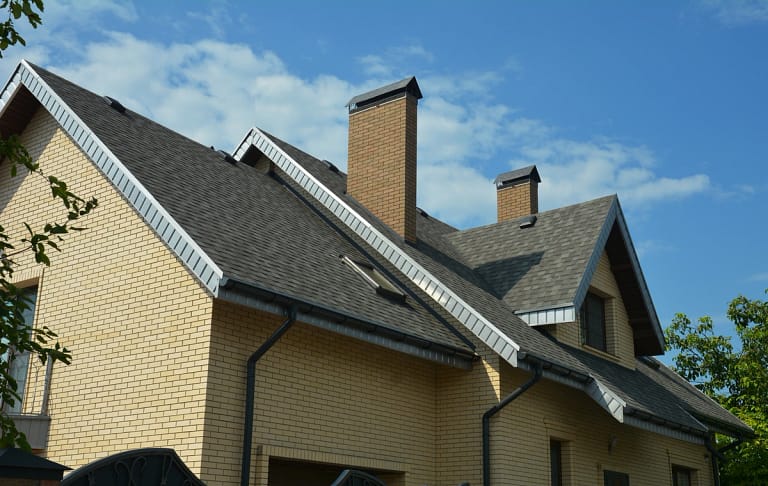 new house with architectural shingles