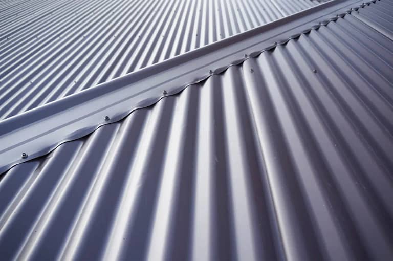 shiny corrugated metal roof