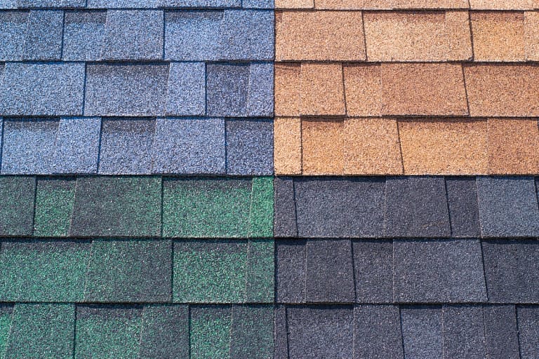Different colored shingles