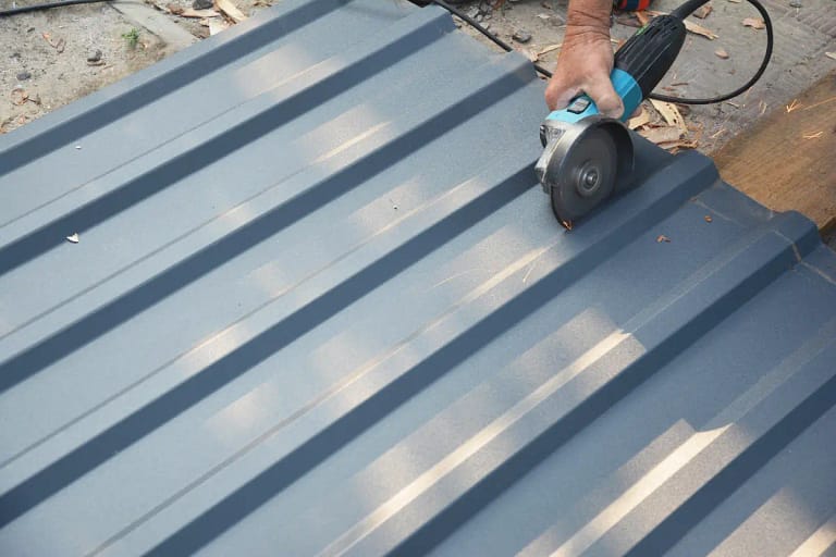 cutting metal roof