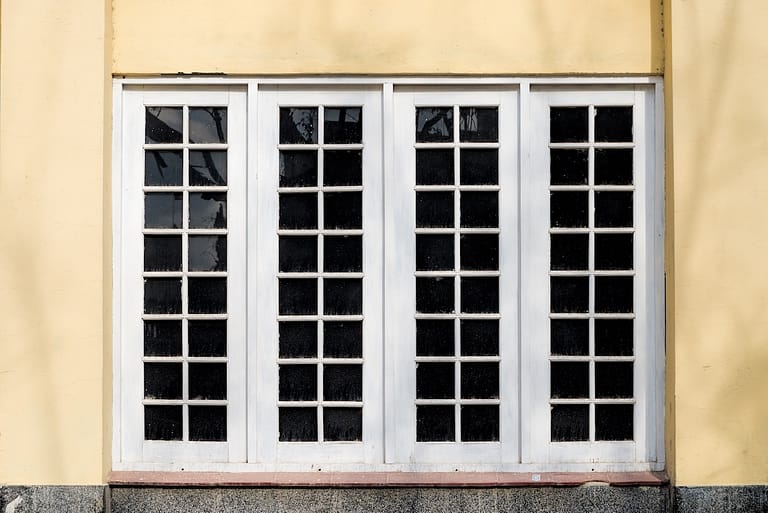 Large wooden window.