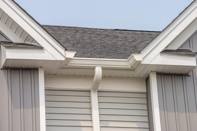 gray house eaves