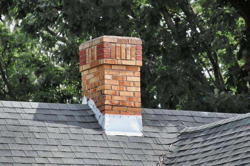 roof flashing repair-metallic chimney flashing