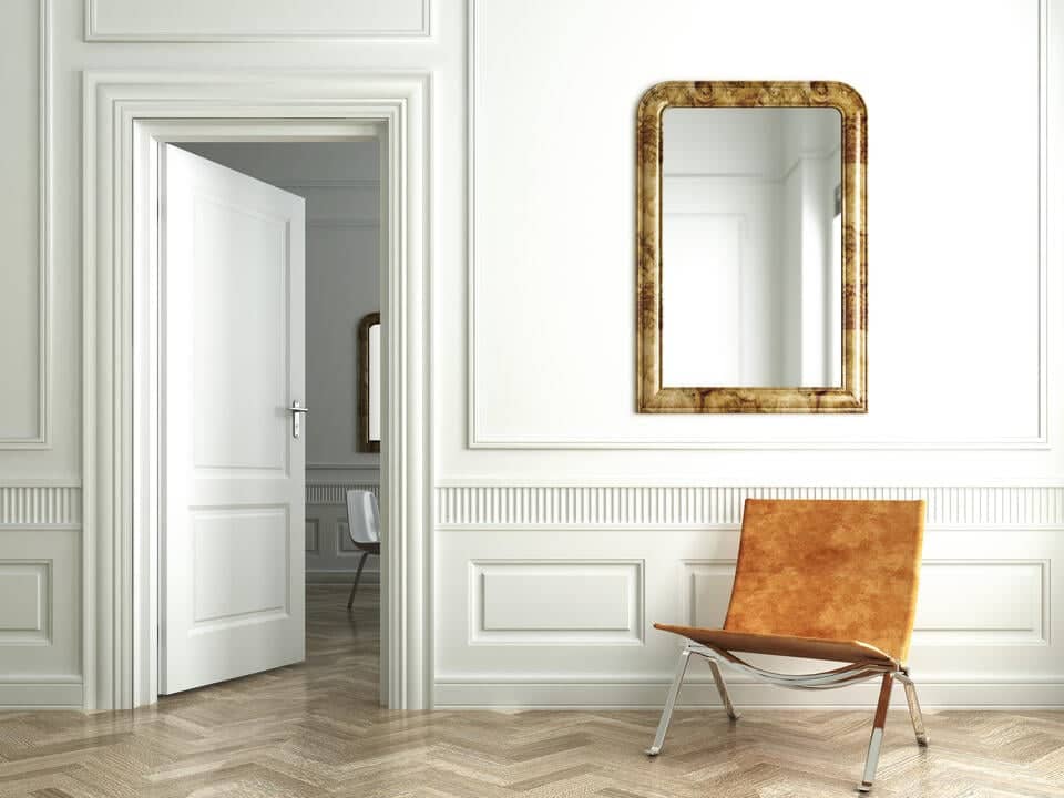 how much does a door cost-interior door in a room painted white