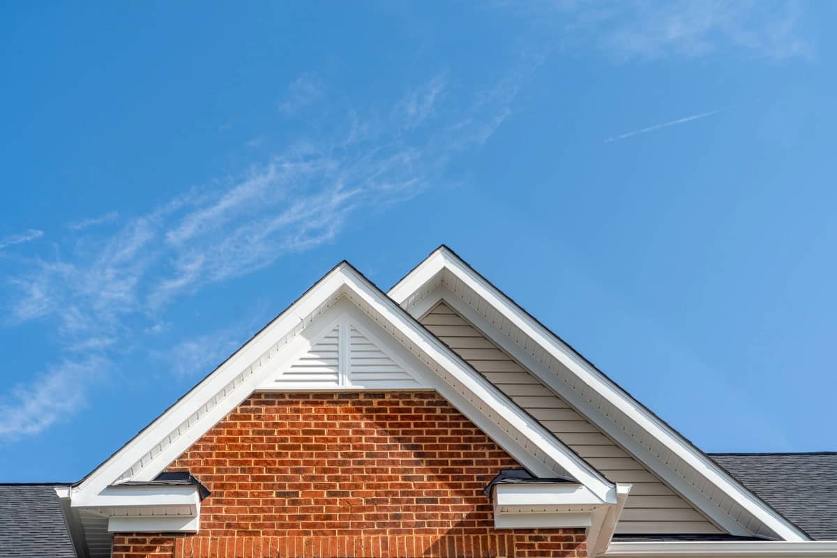 brick house and double gable roof