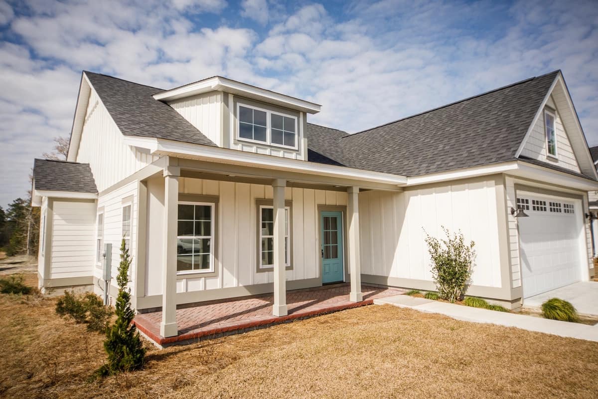 cottage house with weather resistant roof