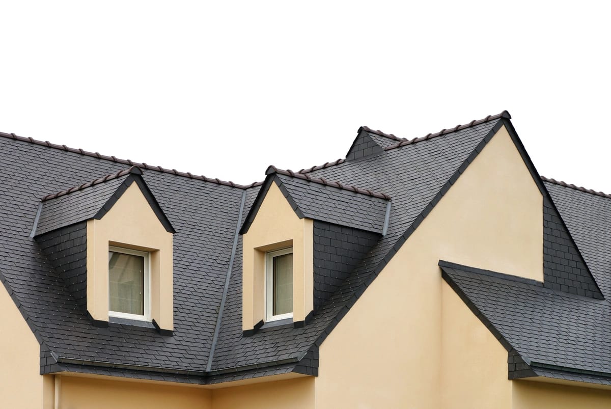 new house with a slate roof