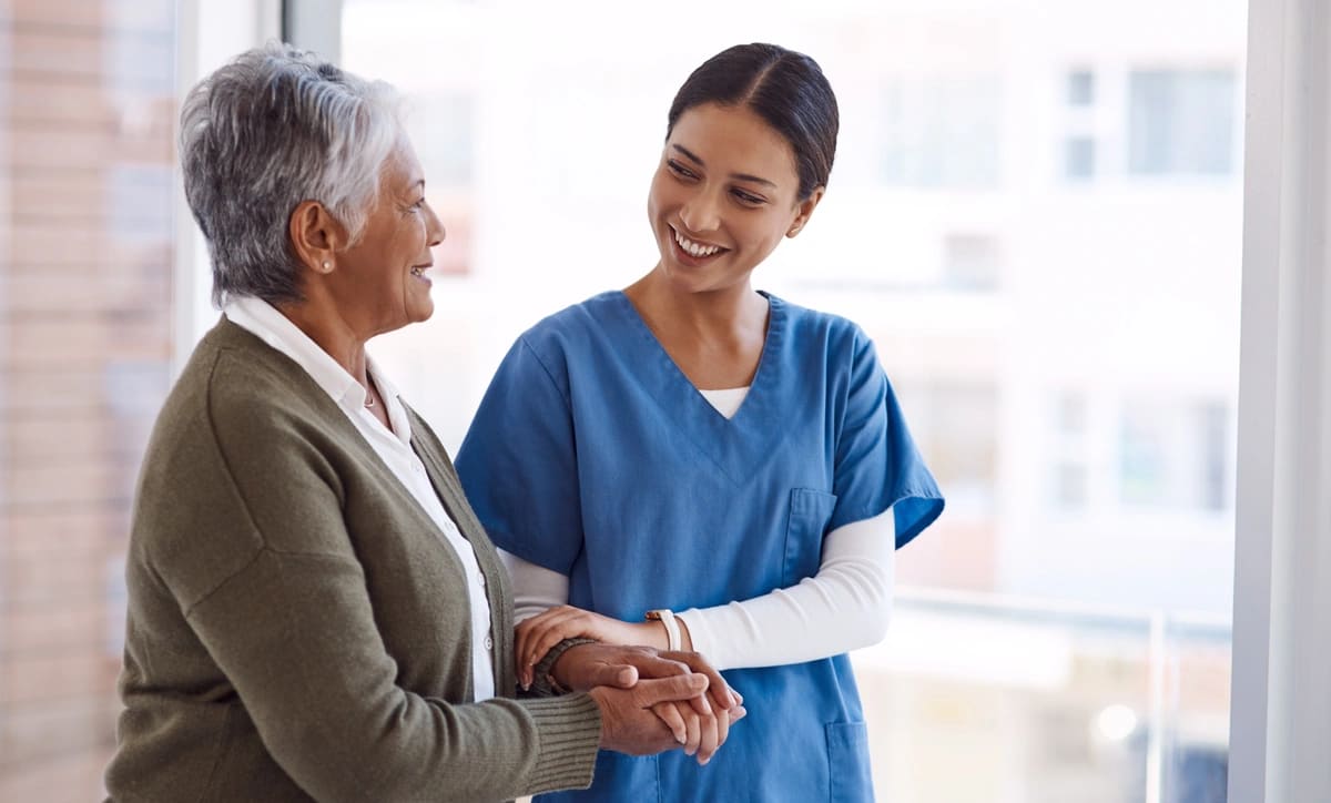 walking together nurse