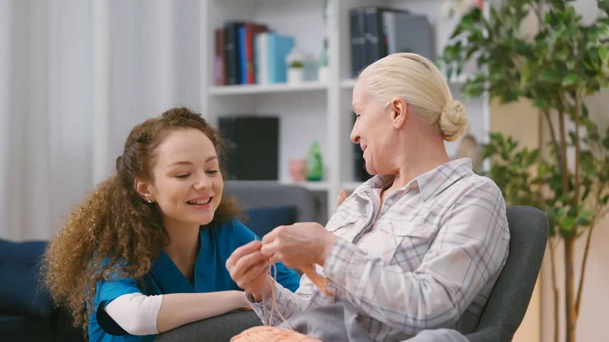 knitting with nurse